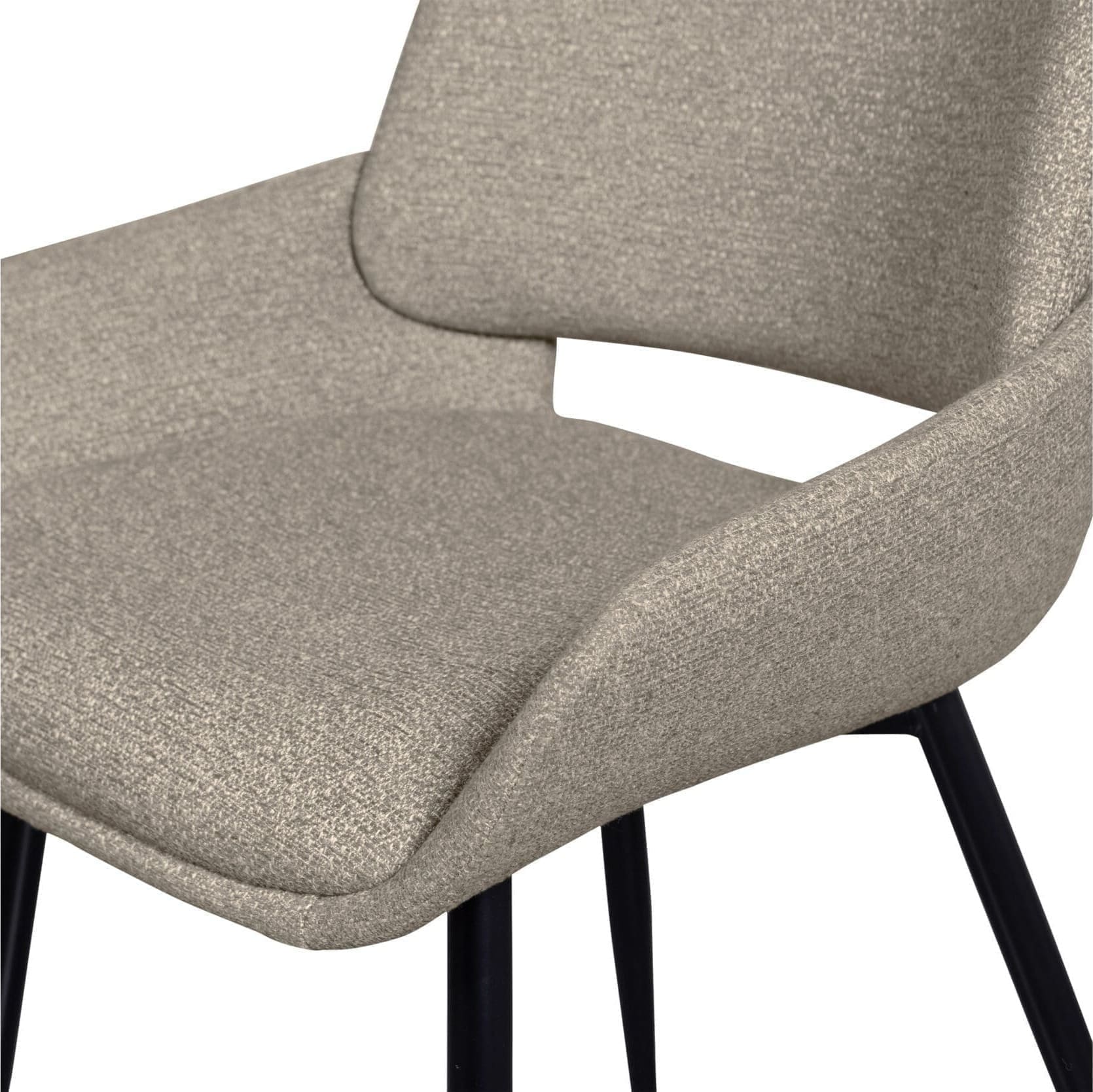 BePureHome Parade Eetkamerstoel Melange Stof Zand Beige|Bruin