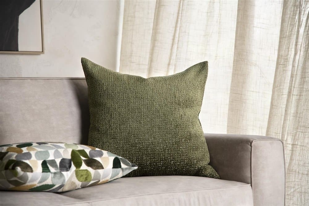 COCO maison BeautiQ - Upper kussen 45x45cm - olijf Groen Sierkussen