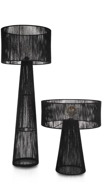COCO maison Tali tafellamp 1*E27 H57cm - zwart Zwart Lamp