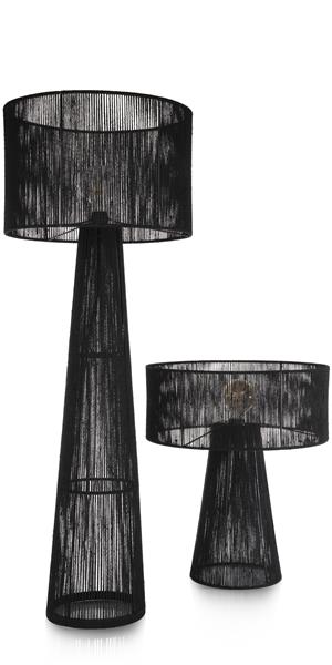 COCO maison Tali tafellamp 1*E27 H57cm - zwart Zwart Lamp