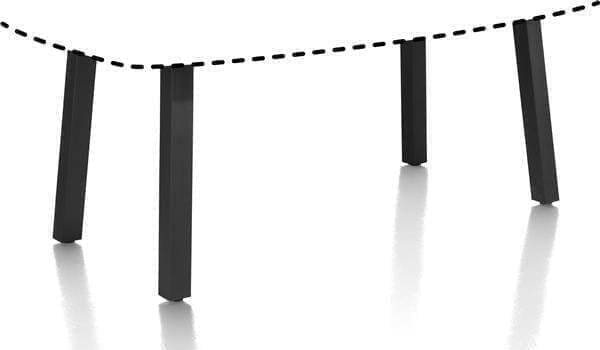 Henders & Hazel Palace eetkamertafel 270 x 115 cm. - 4-poten - onyx Zwart Eettafel