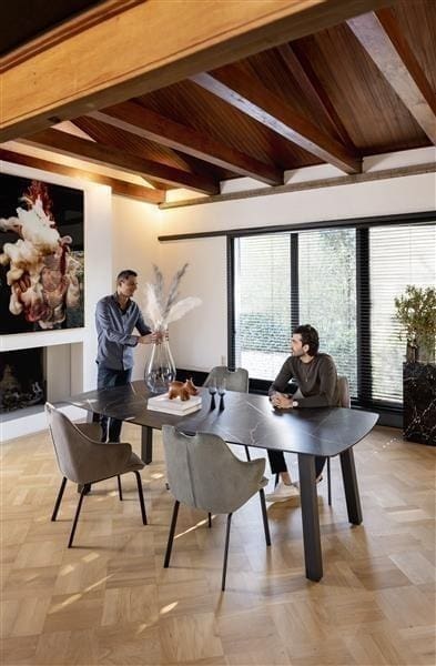 Henders & Hazel Palace eetkamertafel 270 x 115 cm. - 4-poten - onyx Zwart Eettafel