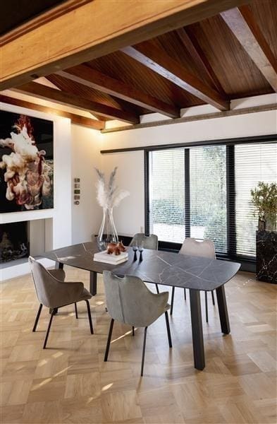 Henders & Hazel Palace eetkamertafel 270 x 115 cm. - 4-poten - onyx Zwart Eettafel