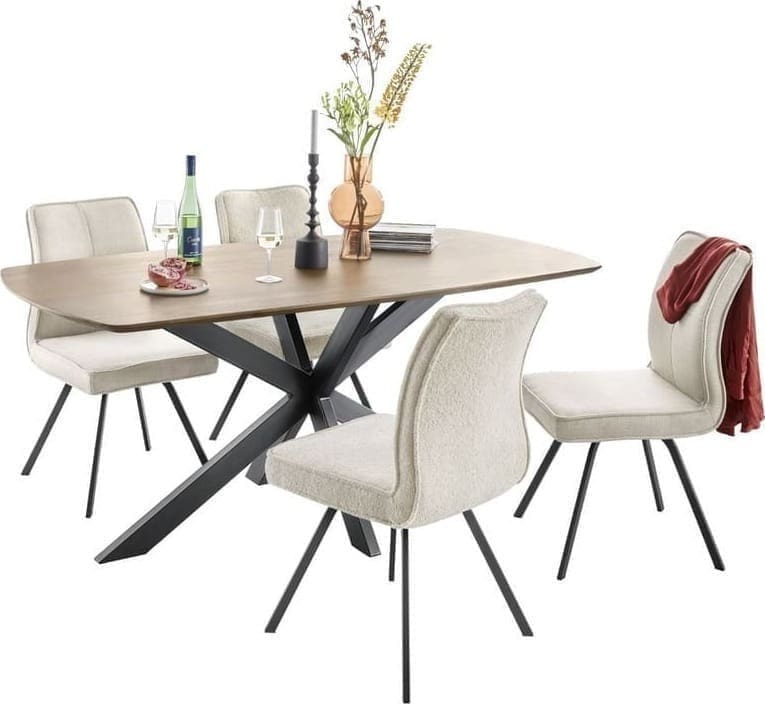 Profijt Meubel Eettafel Nocona deens ovaal Bruin|Naturel Dressoir