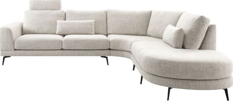 Profijt Meubel Hoekbank Flandria beige Beige|Wit Hoekbank