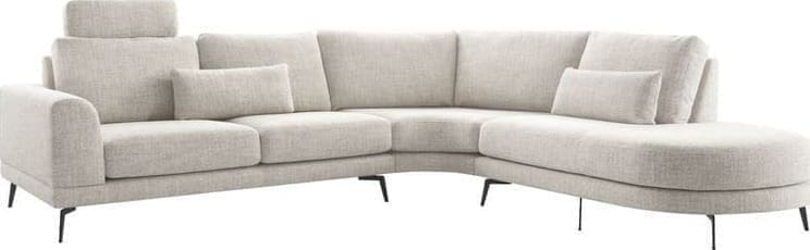 Profijt Meubel Hoekbank Flandria beige Beige|Wit Hoekbank