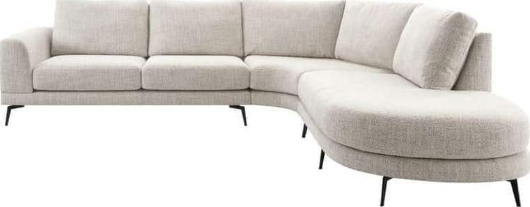 Profijt Meubel Hoekbank Flandria beige Beige|Wit Hoekbank