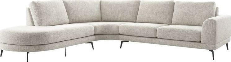 Profijt Meubel Hoekbank Flandria beige Beige|Wit Hoekbank