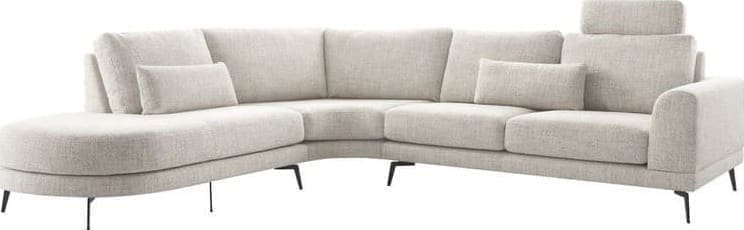 Profijt Meubel Hoekbank Flandria beige Beige|Wit Hoekbank