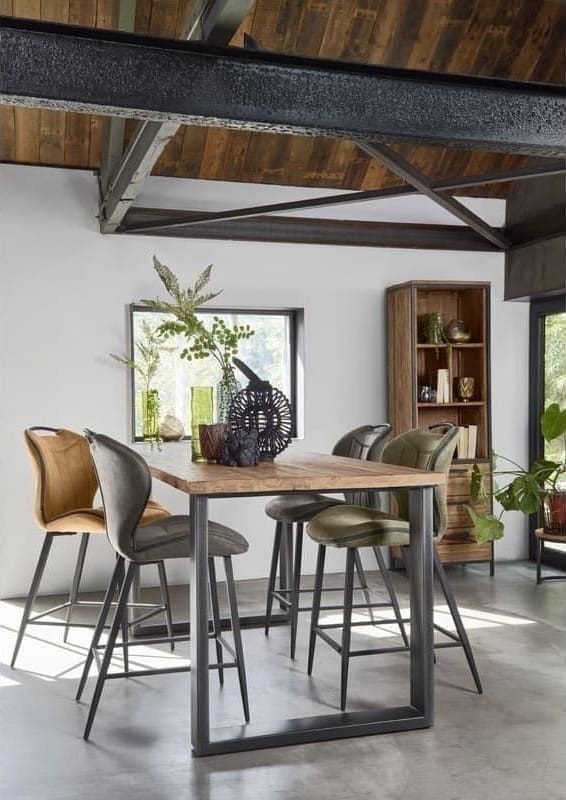 Pronto Wonen Barkruk Tantini microvezel luxor liver Taupe Barstoel