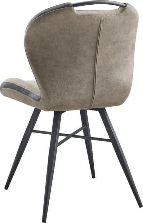 Pronto Wonen Eetkamerstoel Tantini microvezel luxor liver Taupe Eetkamerstoel