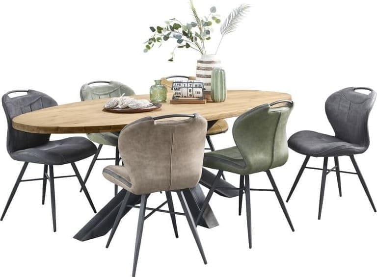 Pronto Wonen Eetkamerstoel Tantini microvezel luxor liver Taupe Eetkamerstoel