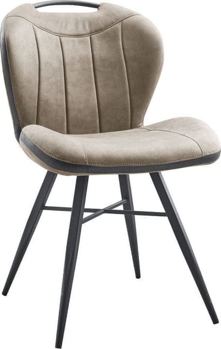Pronto Wonen Eetkamerstoel Tantini microvezel luxor liver Taupe Eetkamerstoel