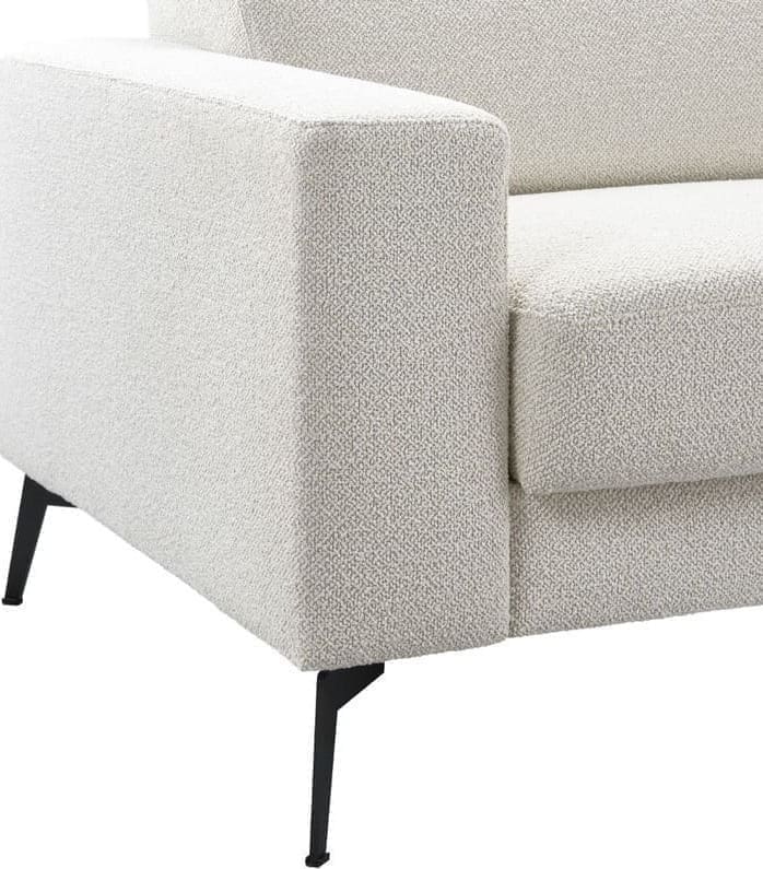 Pronto Wonen Hoekbank Tusari beige verstelbare zitdiepte Beige|Wit Bank