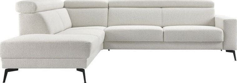 Pronto Wonen Hoekbank Tusari beige verstelbare zitdiepte Beige|Wit Bank