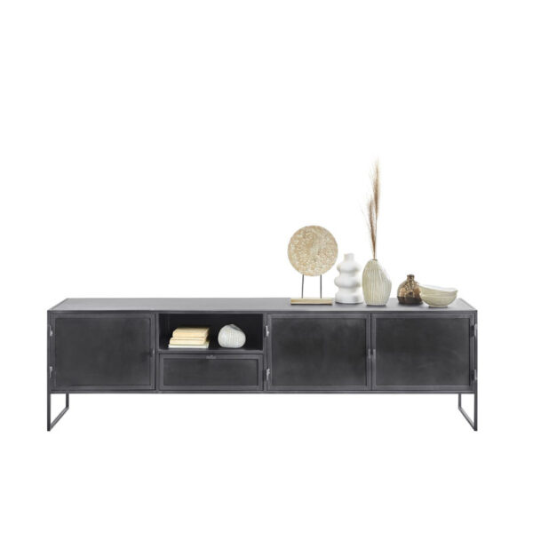 Pronto Wonen TV-meubel Orizone (202 cm) metaal zwart Zwart Tv-meubel|Tv-dressoir