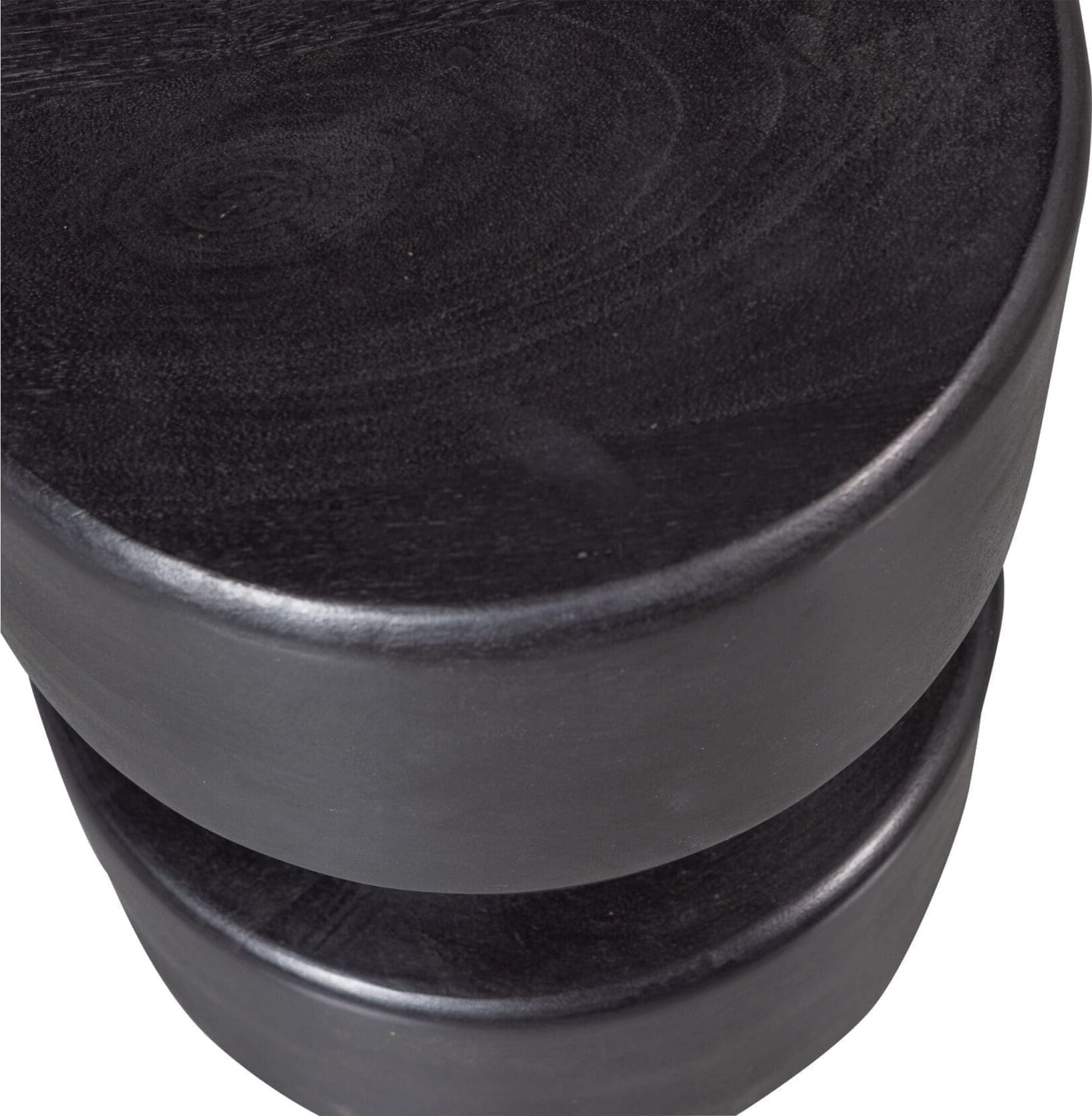 WOOOD Exclusive Tuve Bijzettafel Hout Bruin/zwart Zwart Bijzettafel