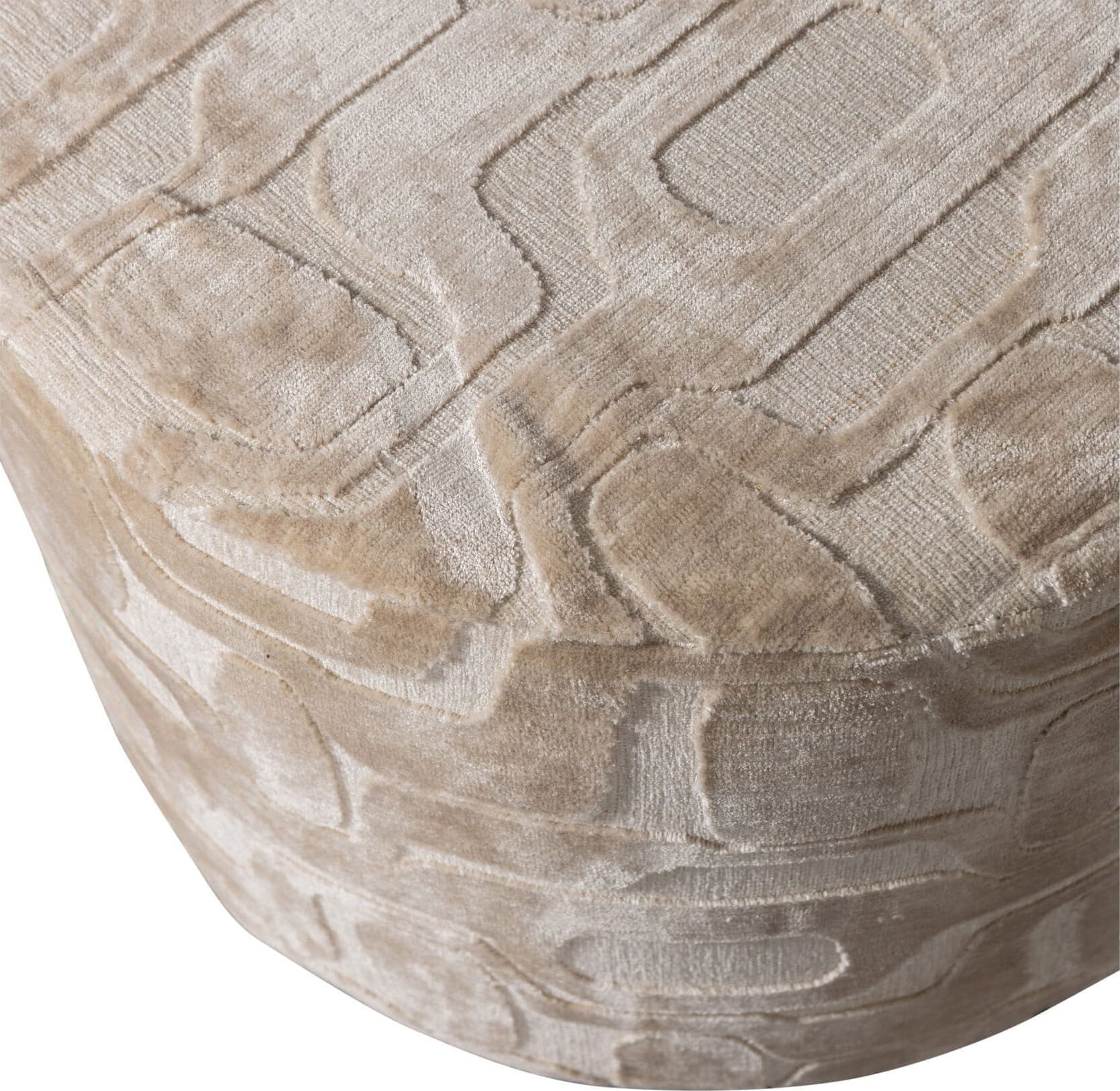 WOOOD Exclusive Yago Poef Viscose Dessin Naturel 43xØ60cm Naturel Poef