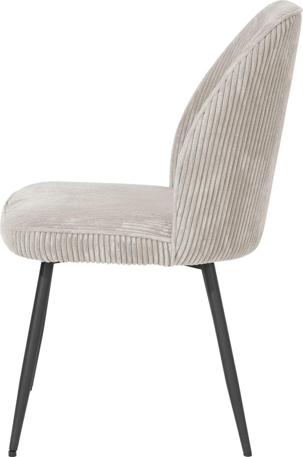 Henders & Hazel Leonidas eetkamerstoel - frame rough off black (ROB) - stof Rivas (knock down) - charcoal Eetkamerstoel
