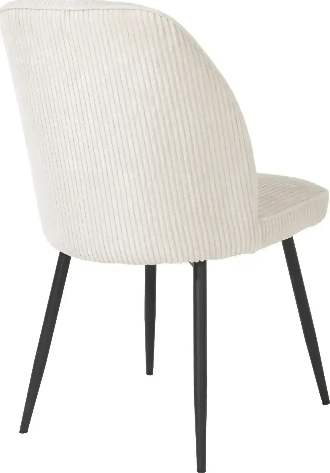 Henders & Hazel Leonidas eetkamerstoel - frame rough off black (ROB) - stof Rivas (knock down) - creme Eetkamerstoel