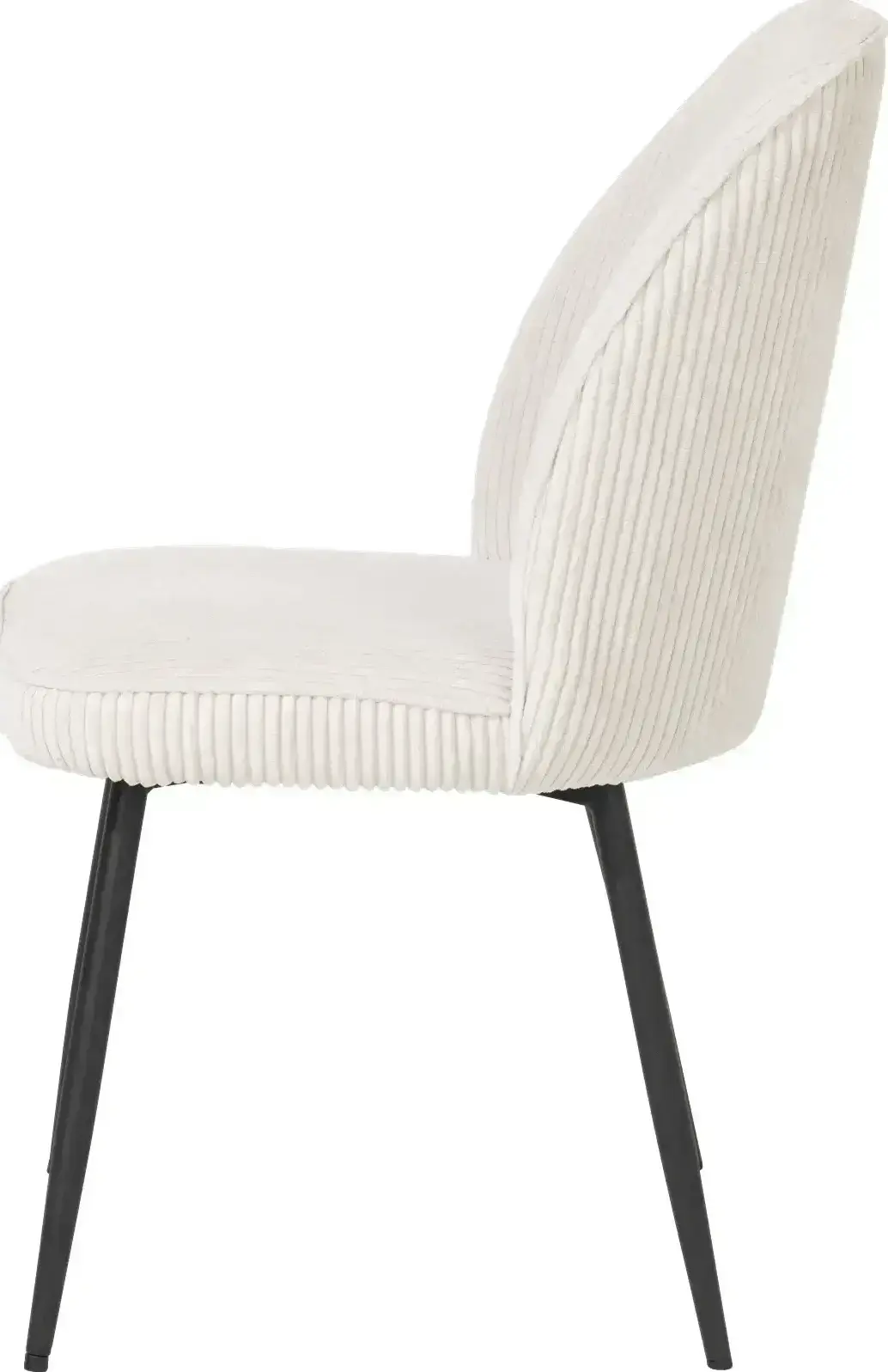Henders & Hazel Leonidas eetkamerstoel - frame rough off black (ROB) - stof Rivas (knock down) - creme Eetkamerstoel