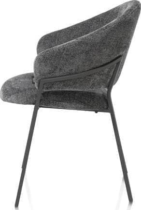 Henders & Hazel Leyla armstoel - stof Vulcano - antraciet Antraciet Armstoel