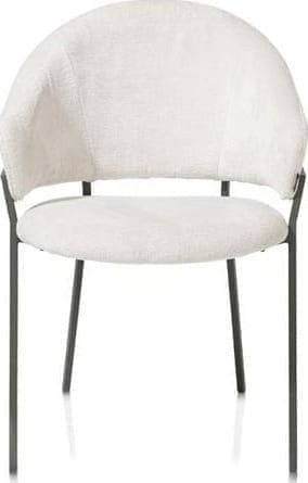 Henders & Hazel Leyla armstoel - stof Vulcano - creme Beige|Wit Armstoel