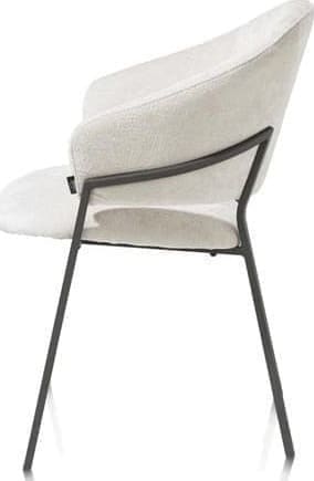 Henders & Hazel Leyla armstoel - stof Vulcano - creme Beige|Wit Armstoel