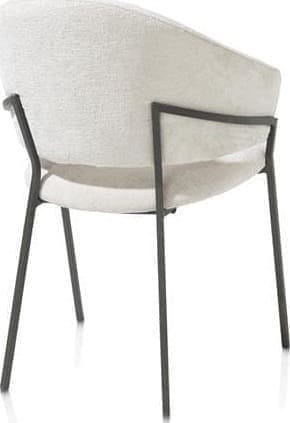 Henders & Hazel Leyla armstoel - stof Vulcano - creme Beige|Wit Armstoel