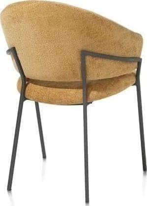 Leyla armstoel - stof Vulcano - okergeel - Afbeelding 5