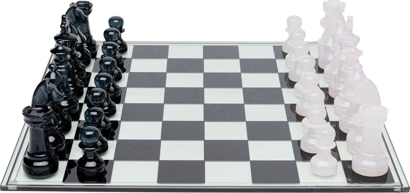 Beeld Chess Transparent 60x60cm Kare Design Beeld 54820