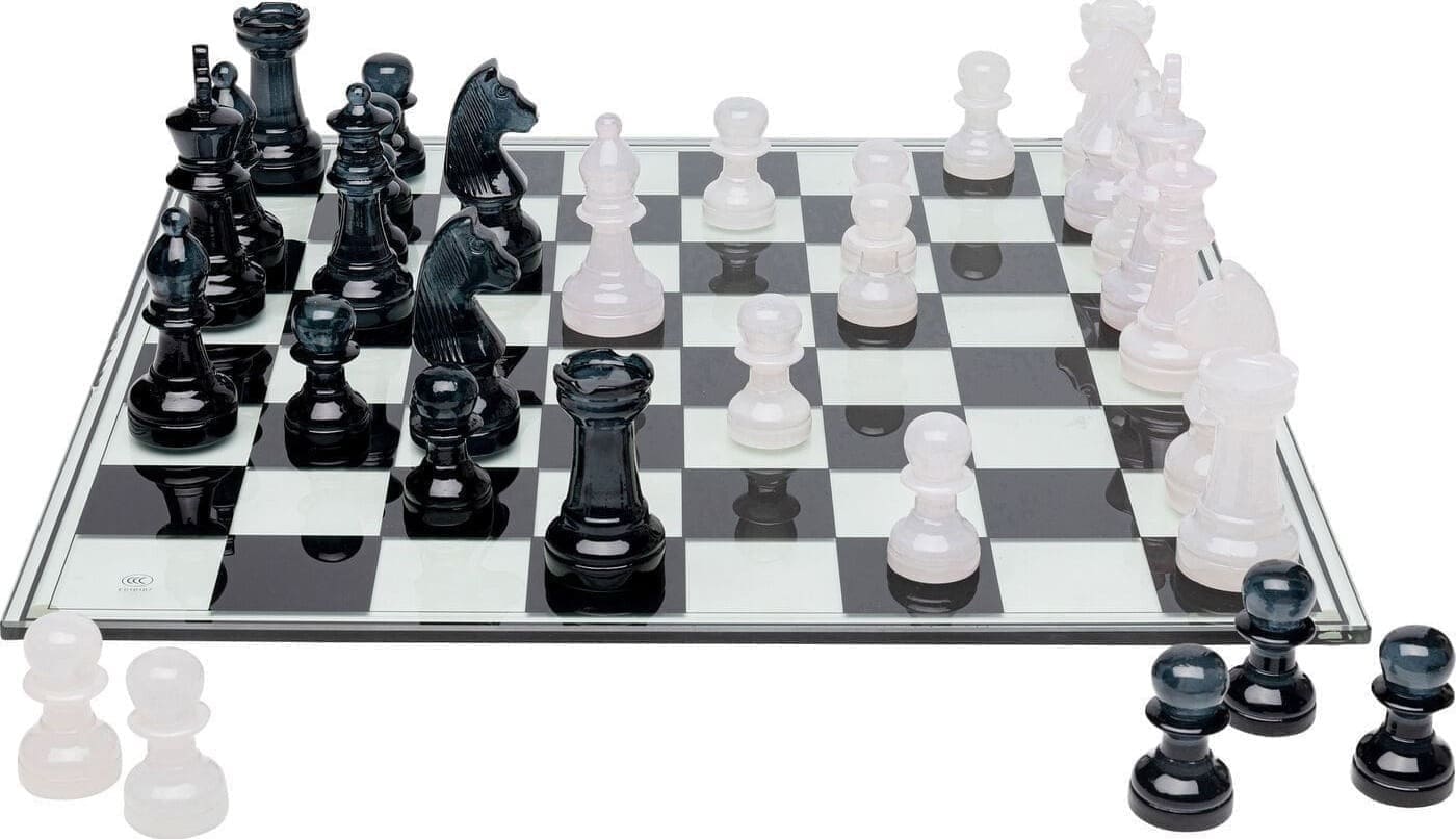 Beeld Chess Transparent 60x60cm Kare Design Beeld 54820