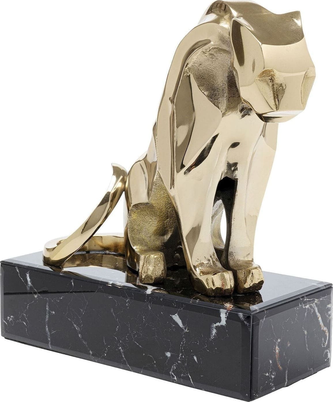 Beeld Lion On Marble 34cm Kare Design Beeld 53808
