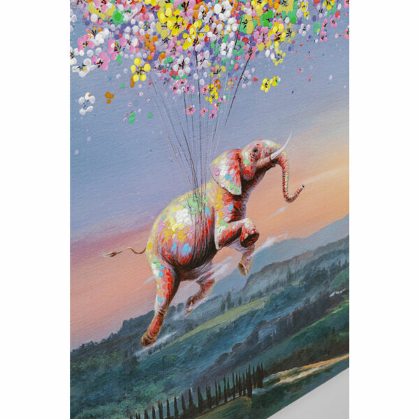 Schilderij Canvas Flying Elephant At Night 120x160cm Kare Design Schilderij 54827