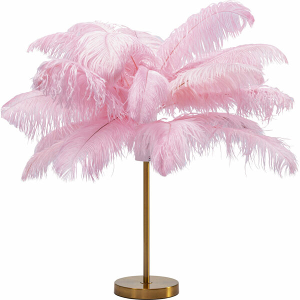 Tafellamp Feather Palm Pink 60cm Kare Design Tafellamp 53747