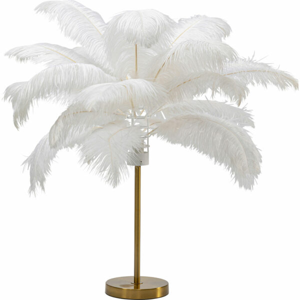 Tafellamp Feather Palm White 60cm Kare Design Tafellamp 53745
