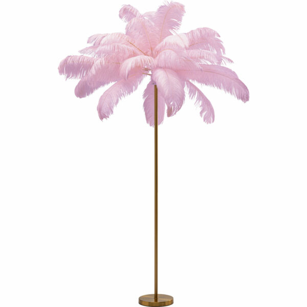 Vloerlamp Feather Palm Pink 165cm Kare Design Vloerlamp 53748