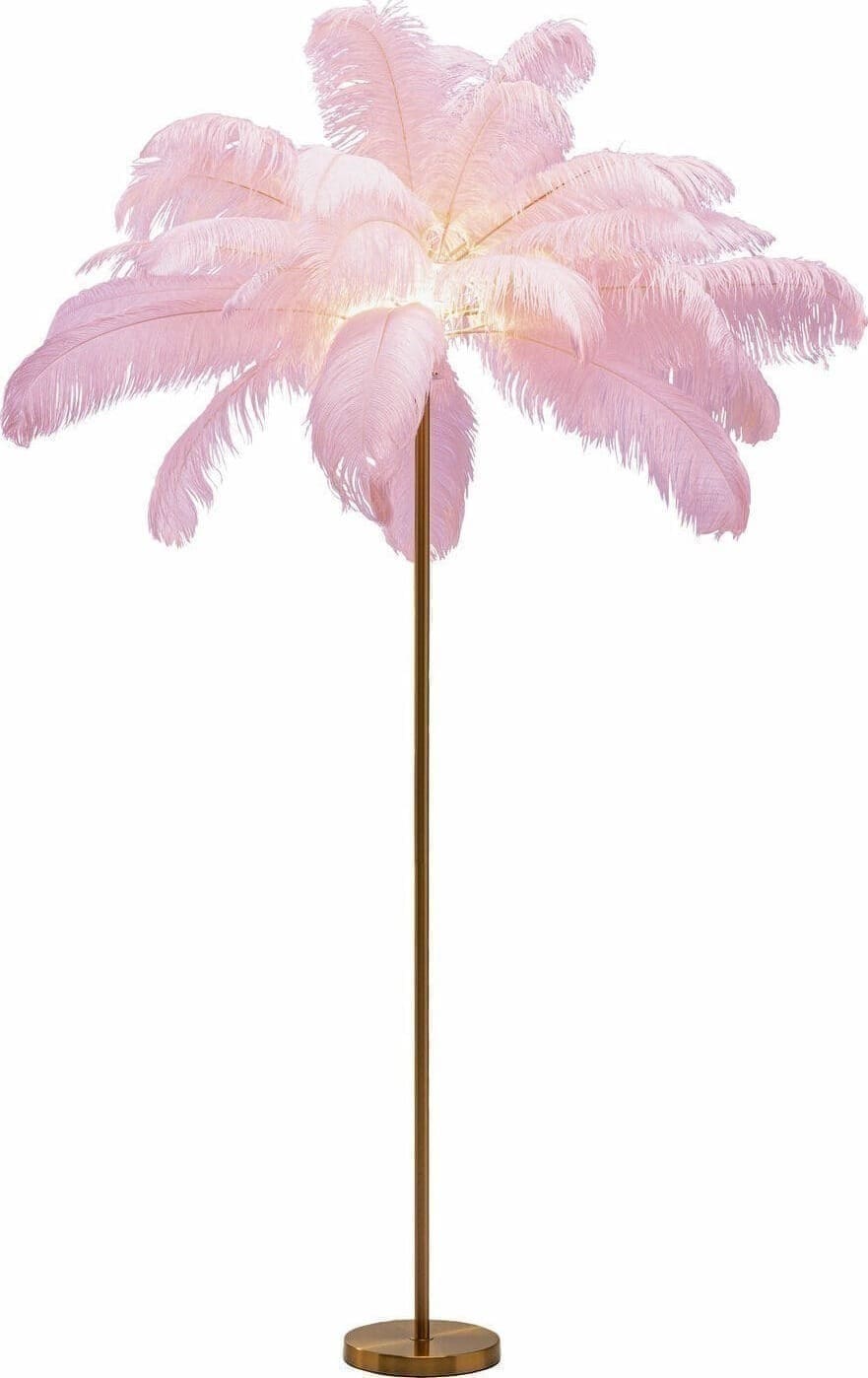 Vloerlamp Feather Palm Pink 165cm Kare Design Vloerlamp 53748