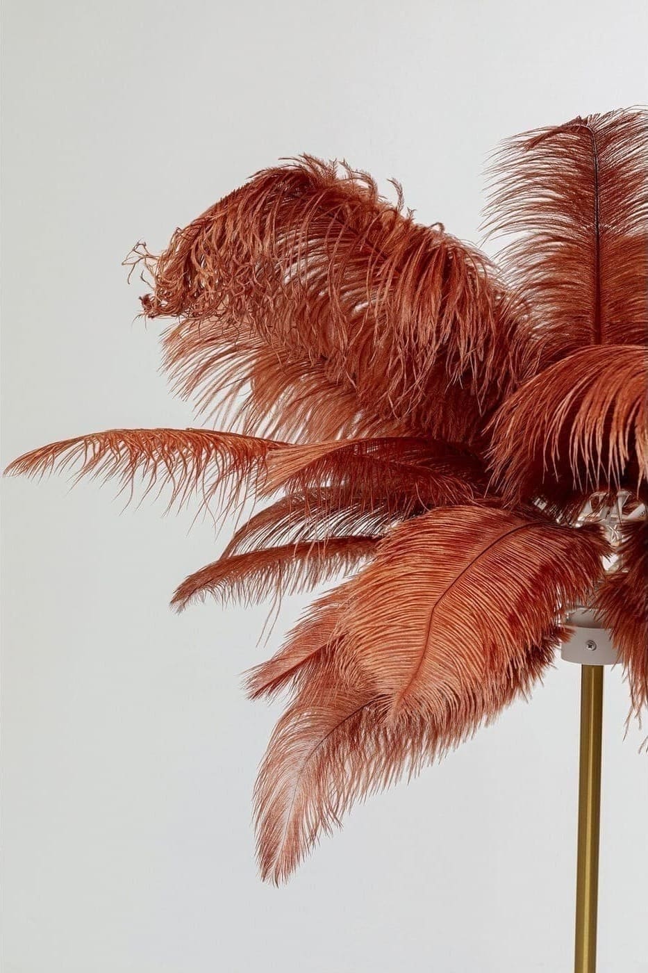 Vloerlamp Feather Palm Rusty Red 165cm Kare Design Vloerlamp 54549