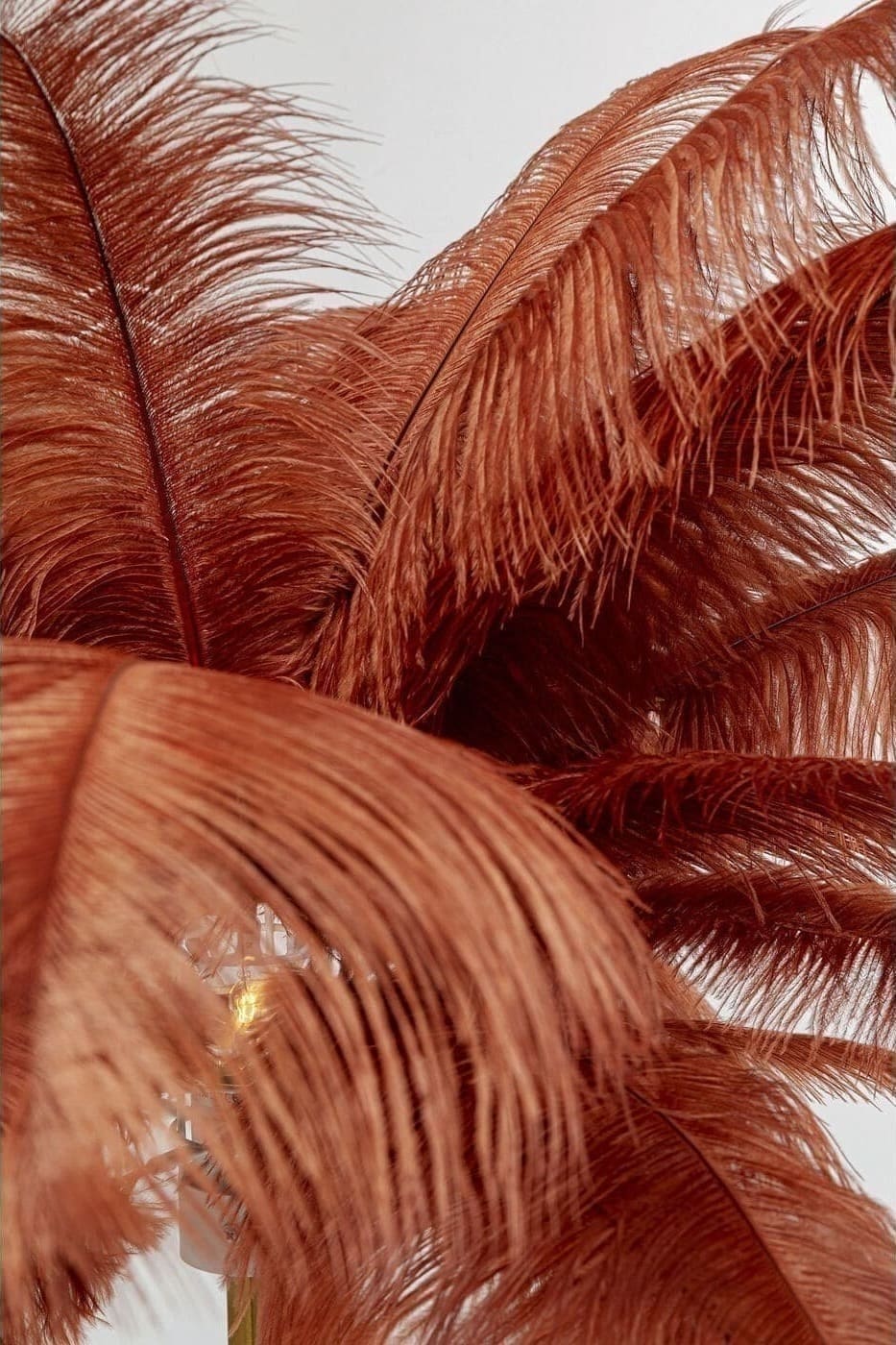 Vloerlamp Feather Palm Rusty Red 165cm Kare Design Vloerlamp 54549