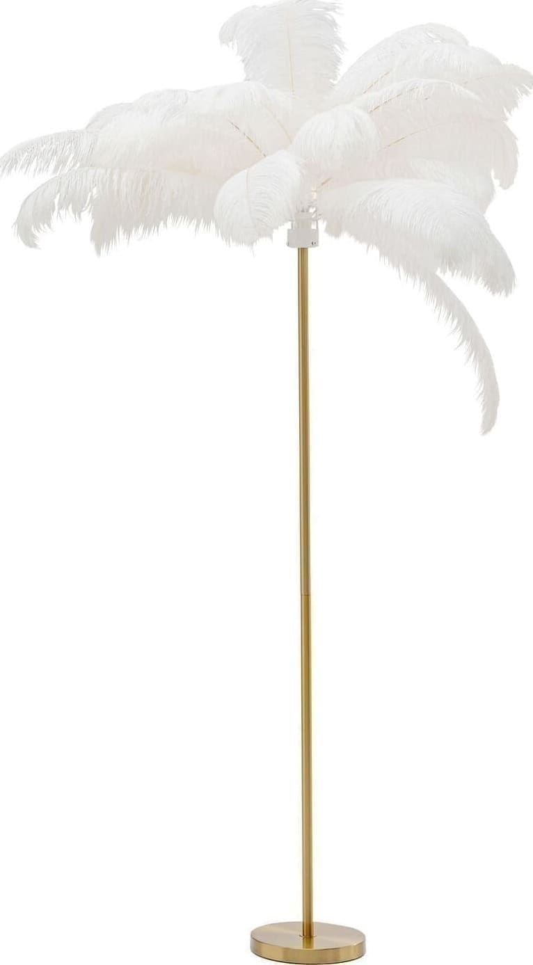 Vloerlamp Feather Palm White 165cm Kare Design Vloerlamp 53750