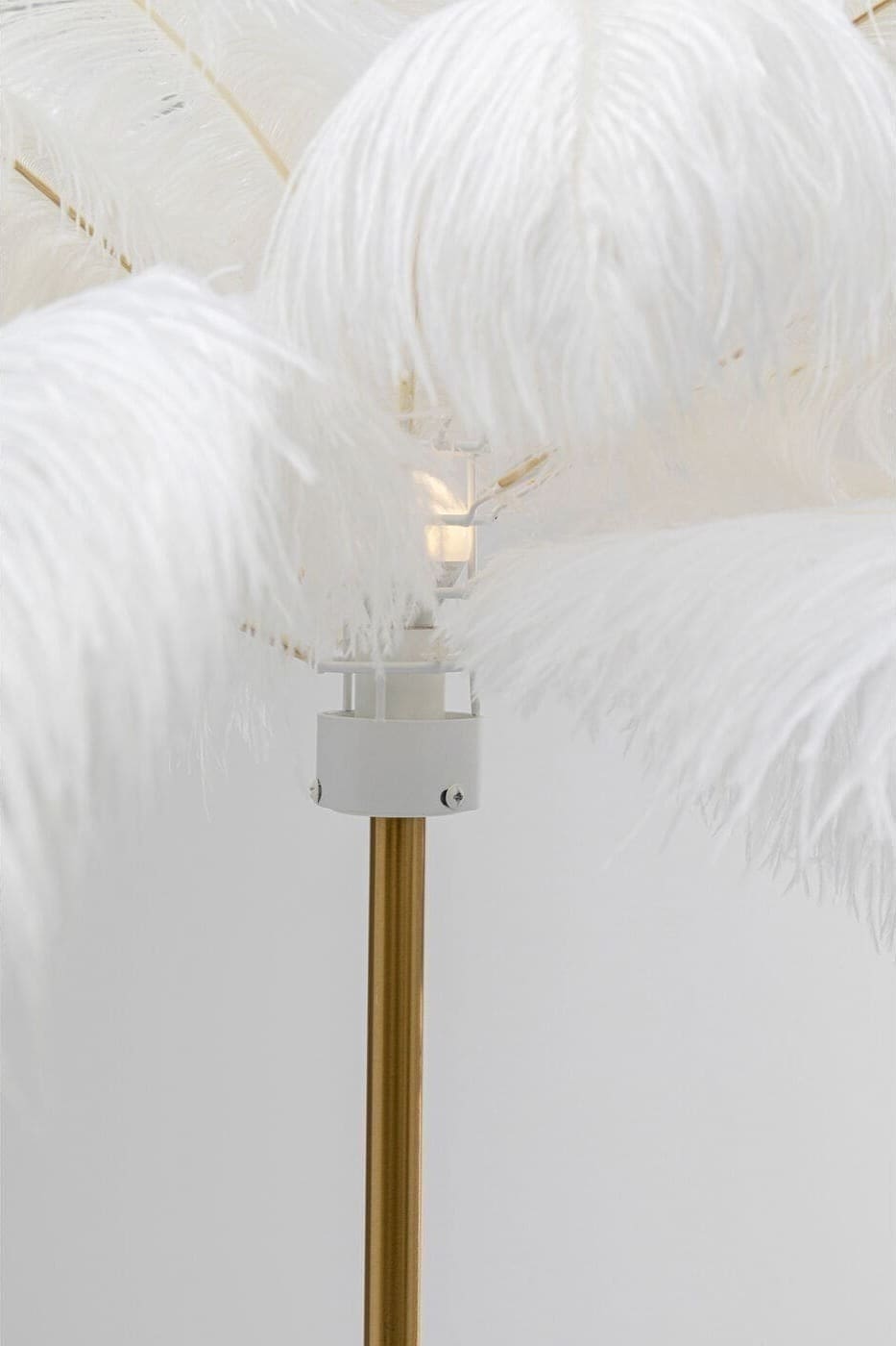 Vloerlamp Feather Palm White 165cm Kare Design Vloerlamp 53750