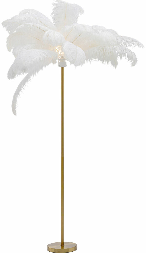 Vloerlamp Feather Palm White 165cm Kare Design Vloerlamp 53750