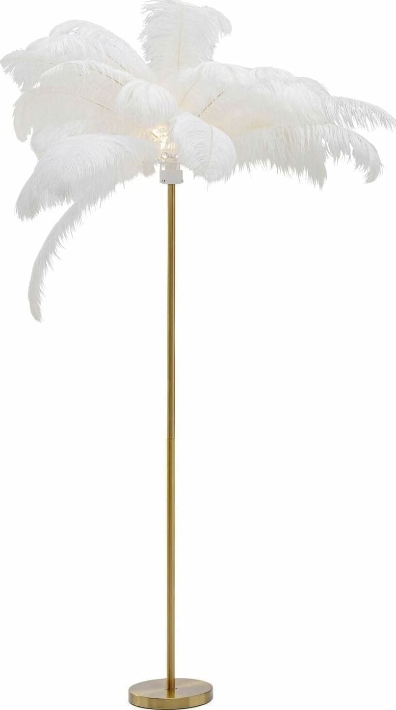 Vloerlamp Feather Palm White 165cm Kare Design Vloerlamp 53750