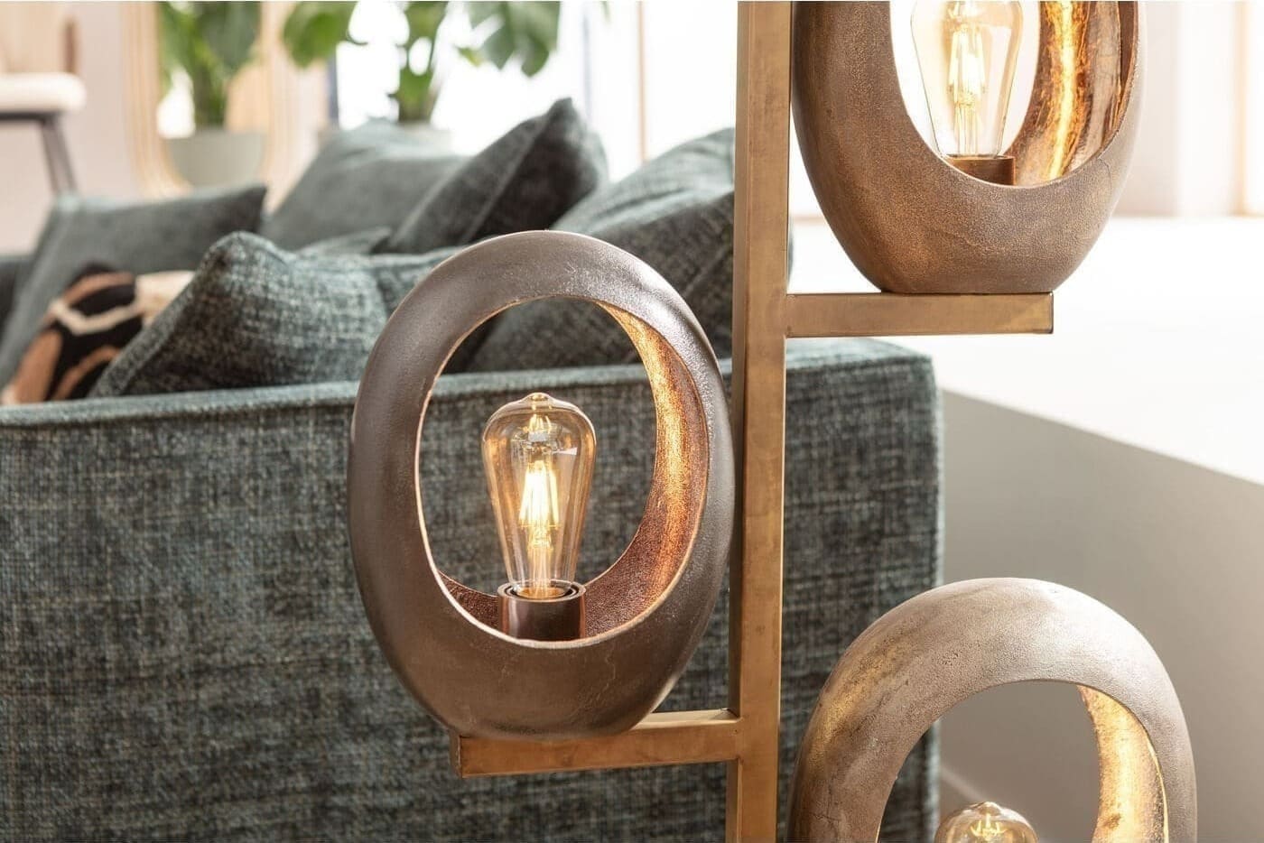 Vloerlamp Five Loops 173cm Kare Design Vloerlamp 54275