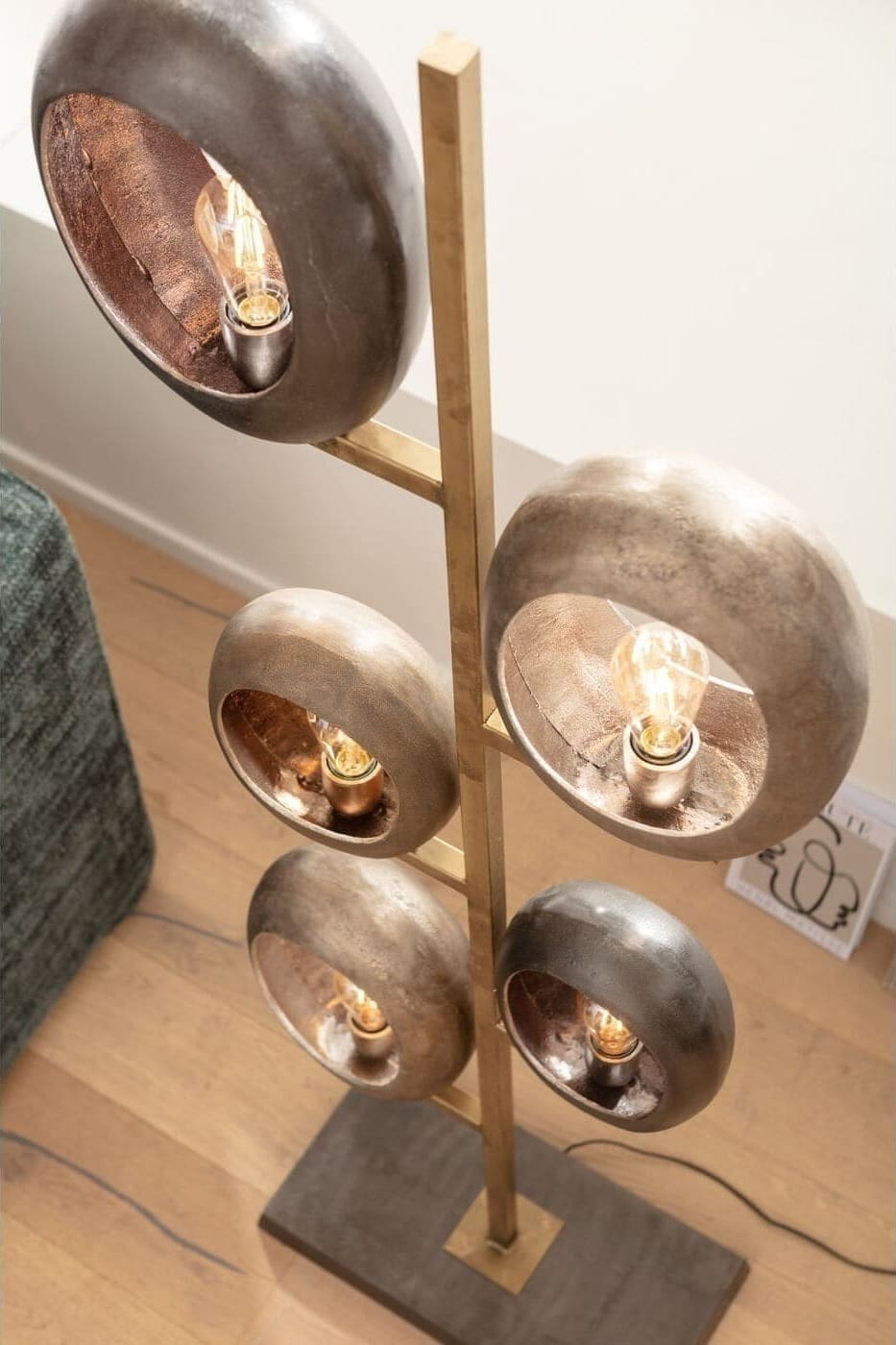 Vloerlamp Five Loops 173cm Kare Design Vloerlamp 54275