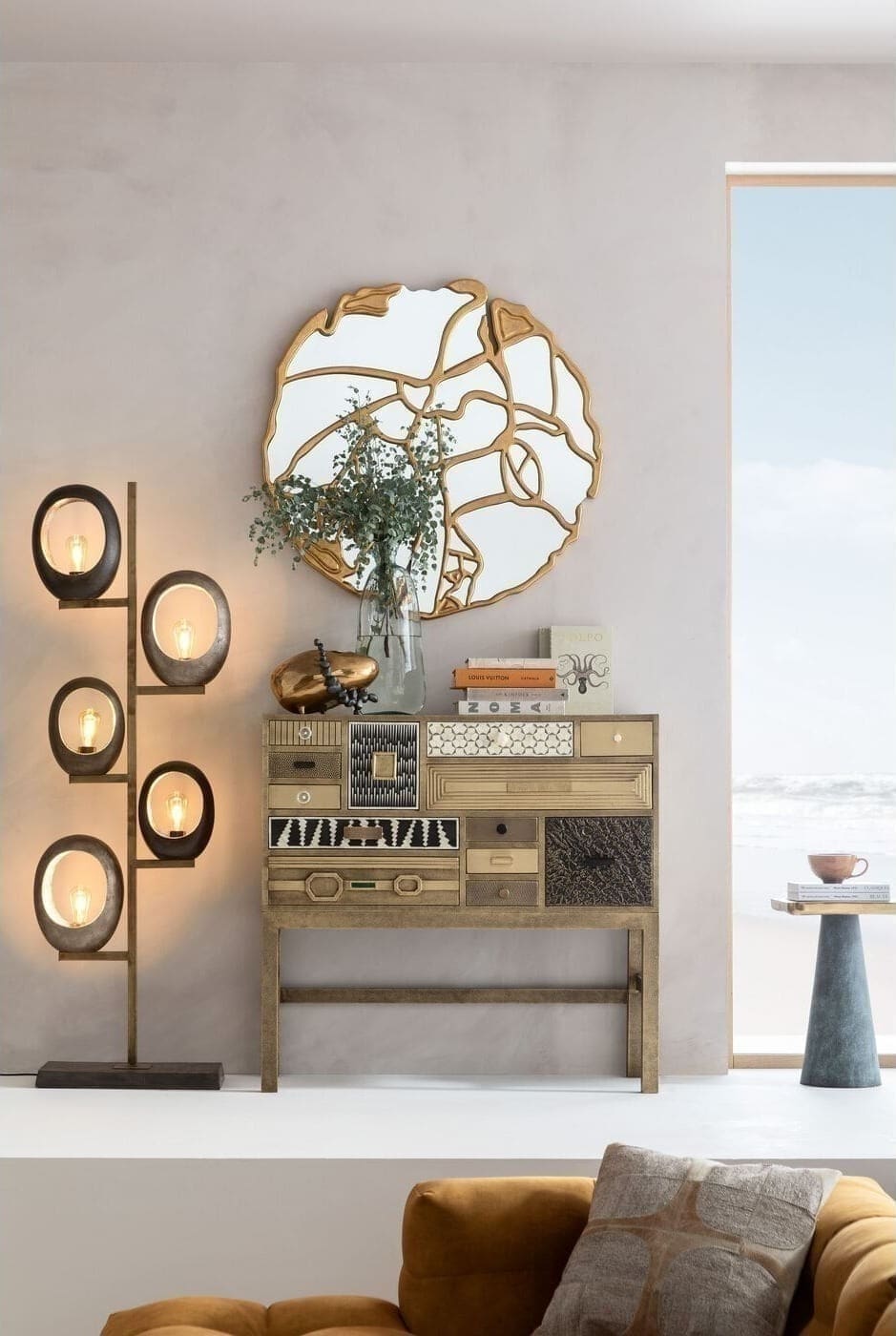 Vloerlamp Five Loops 173cm Kare Design Vloerlamp 54275