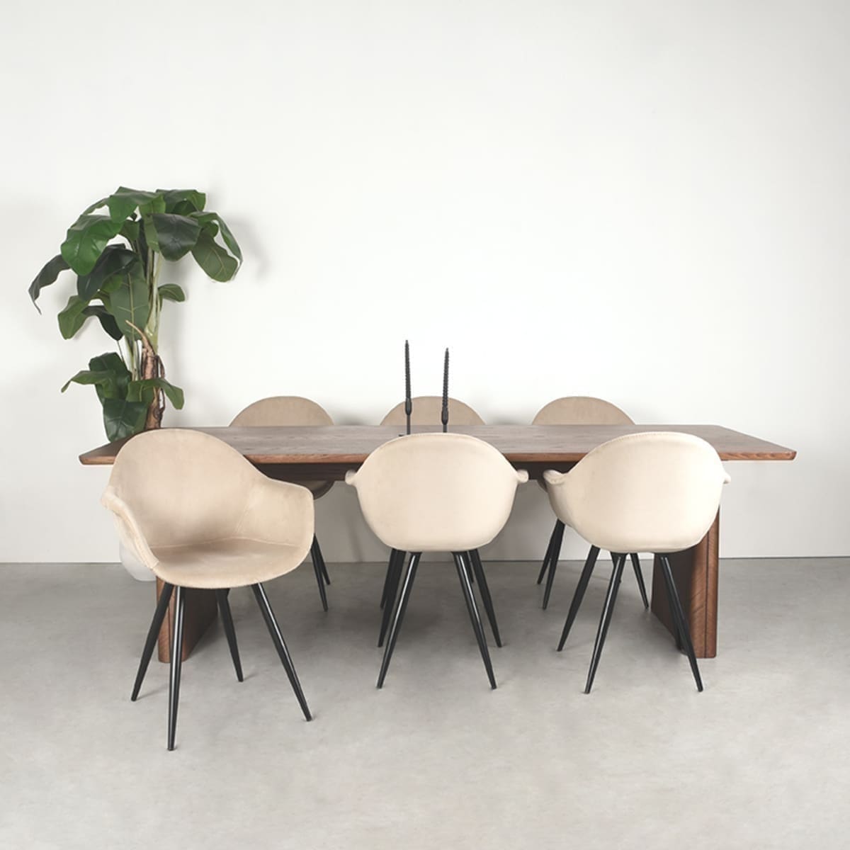 LABEL51 Eetkamertafel Jule - Bruin - Eiken Eettafel