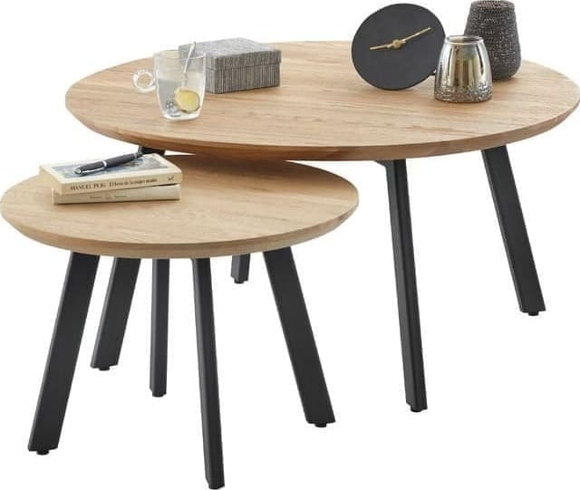 Profijt Meubel Bijzettafel Widnes + hoge poten Zwart Bijzettafel