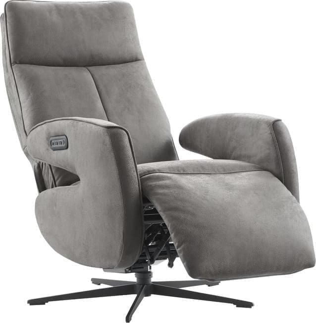 Profijt Meubel Relaxfauteuil elektrisch verstelbaar Niland grijs Grijs Fauteuil